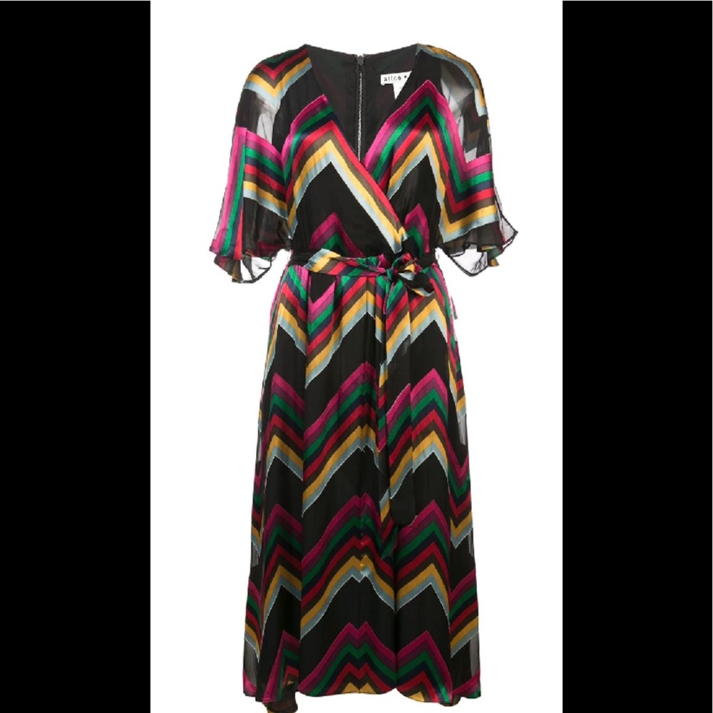 Alice and Olivia chevron dress